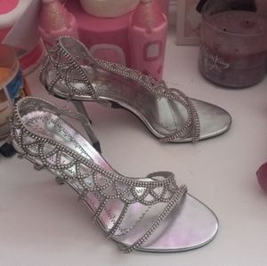 Walk ease silver heels